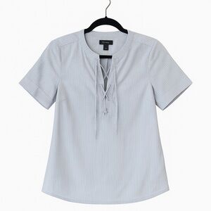 J. Crew Blue and White Striped Blouse 100% Cotton